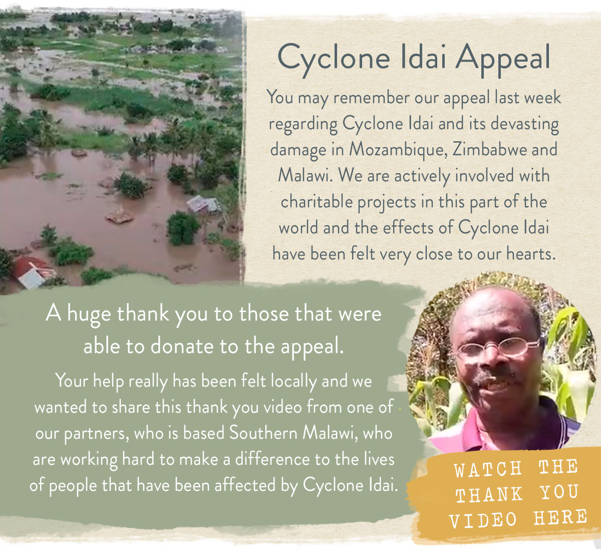 Cyclone Idai Appeal - thank you video