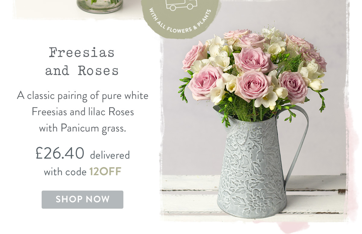 Freesias and Roses - only &pound;26.40