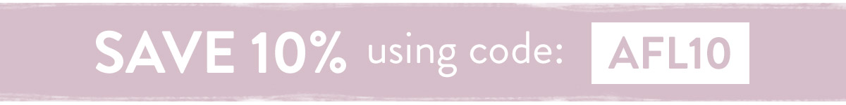 Save 10% using code AFL10 - use by Sunday 8th August