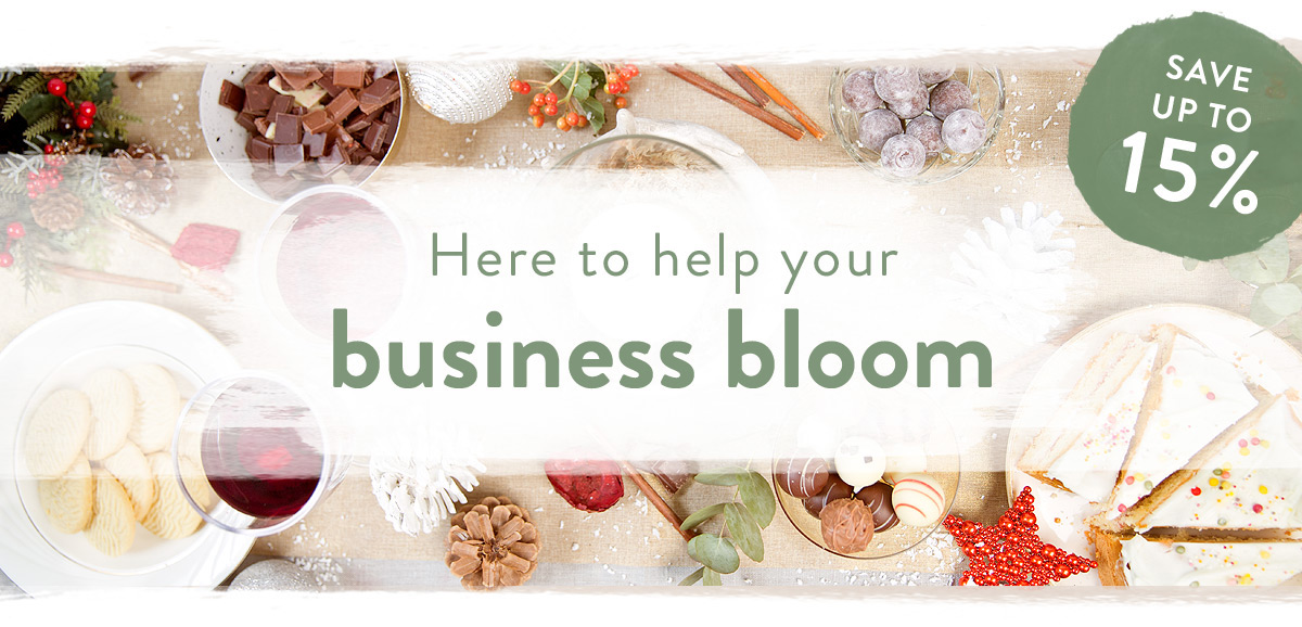 Here to help your business bloom - Save up to 15%