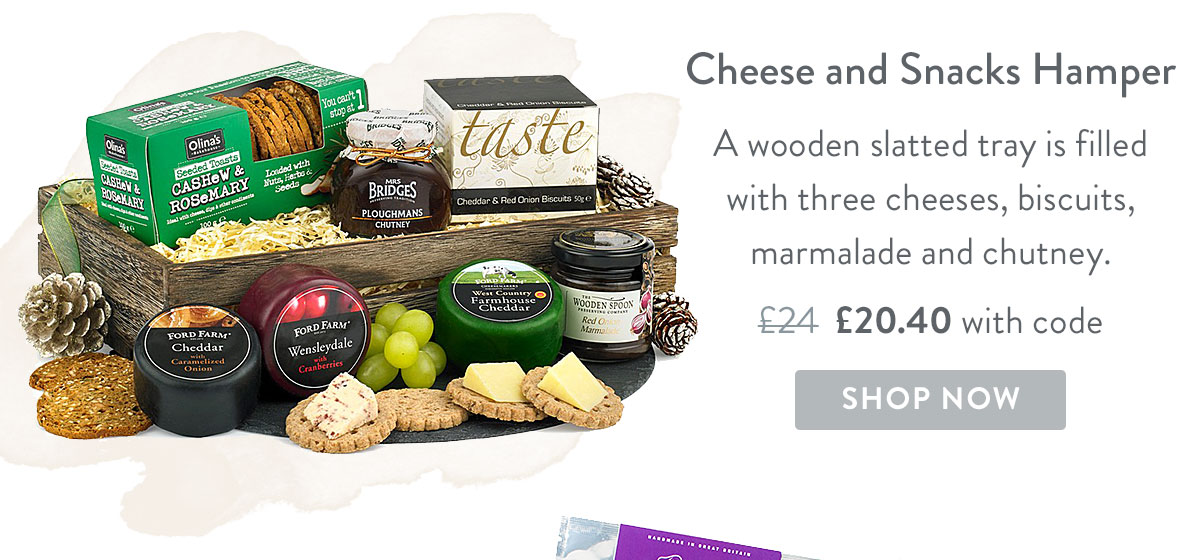 Cheese and Snacks Hamper - only &pound;20.40 with promo code