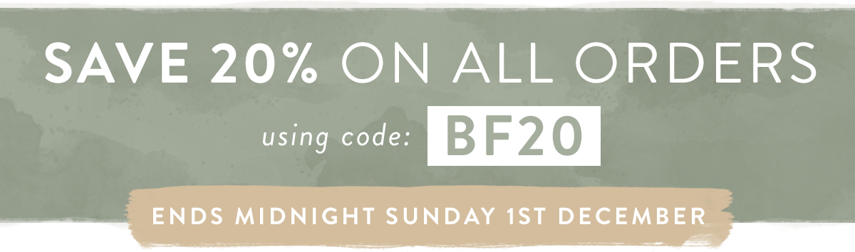 Enjoy 20% off with code BF20