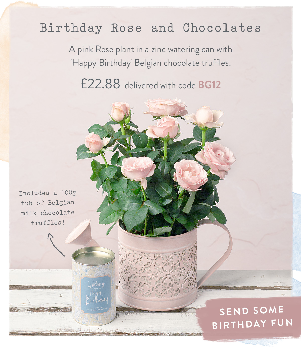Birthday Rose and Chocolates - only &pound;22.88 with promo code
