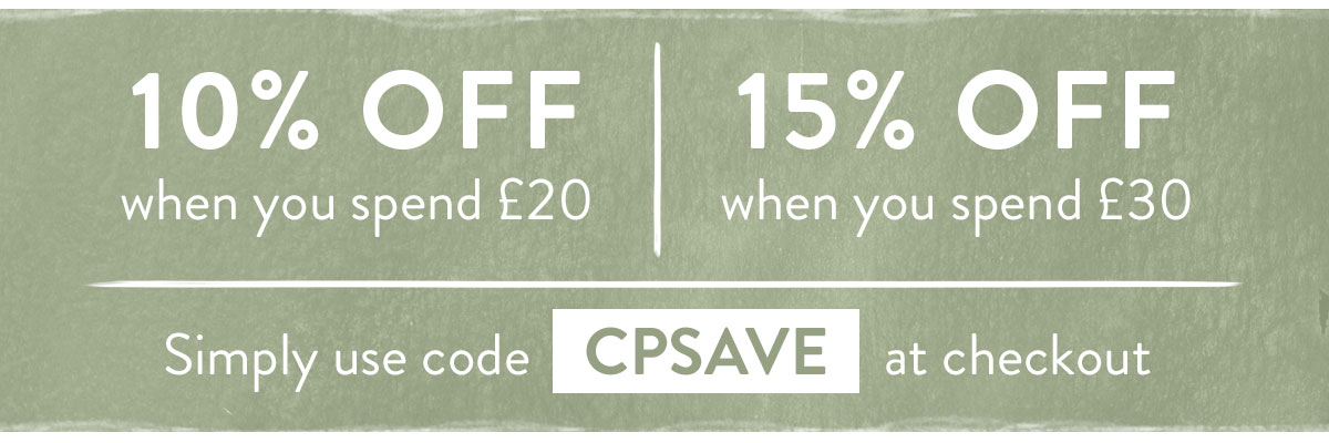 Enjoy up to 15% off with code CPSAVE