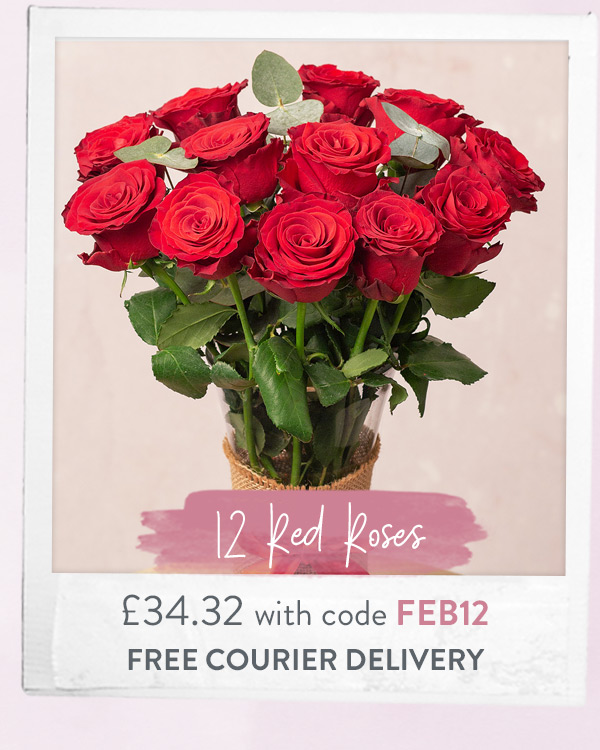 12 Red Roses - Only &pound;34.32