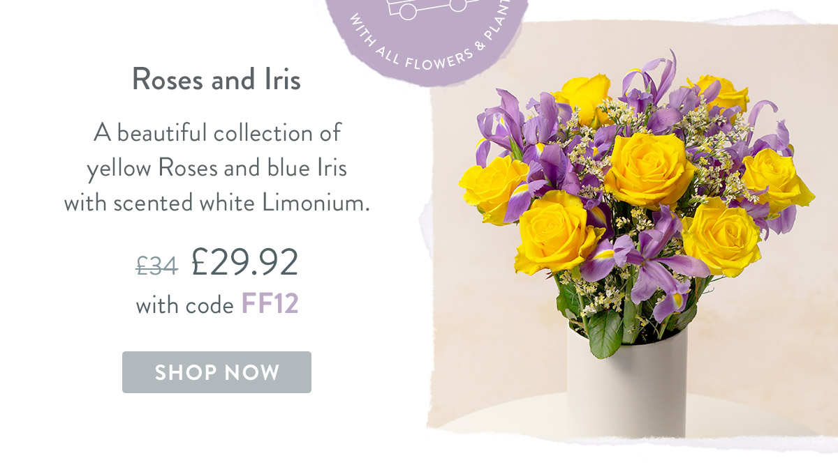 Rose and Iris - Only &pound;29.92 delivered with code