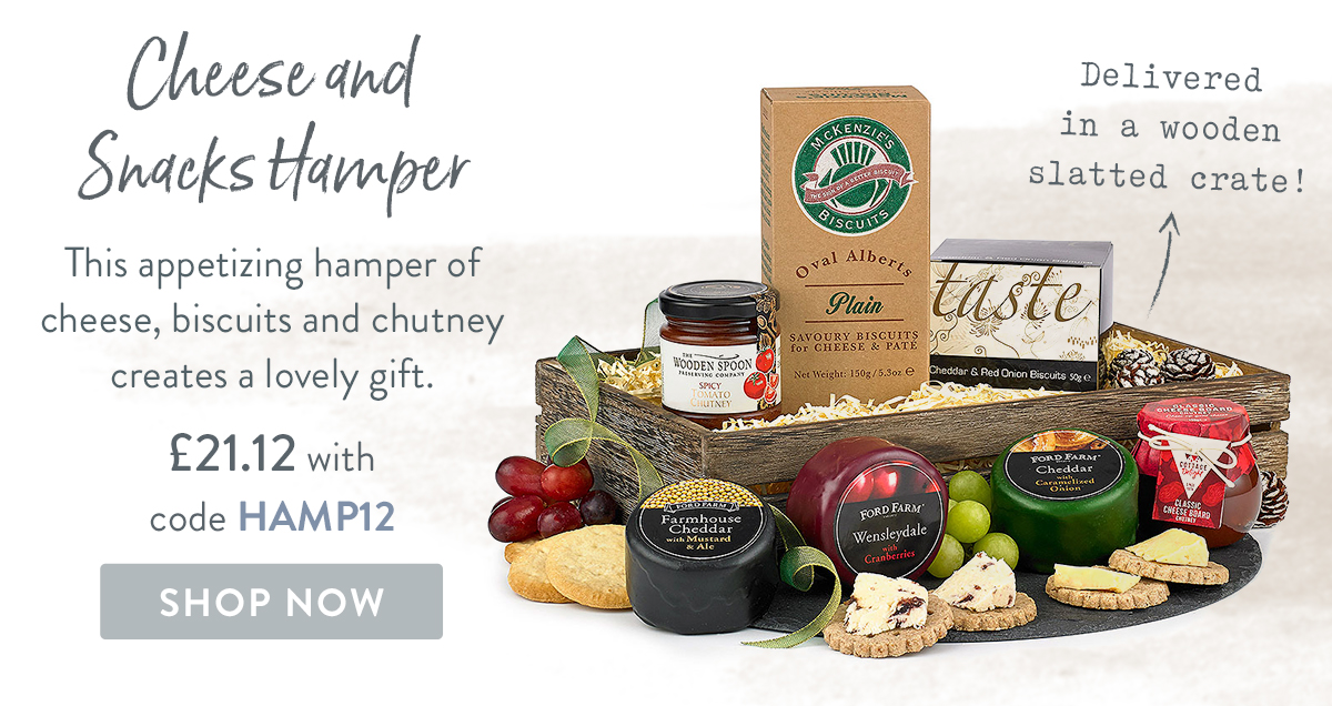 Cheese and Snacks Hamper - &pound;21.12 with code