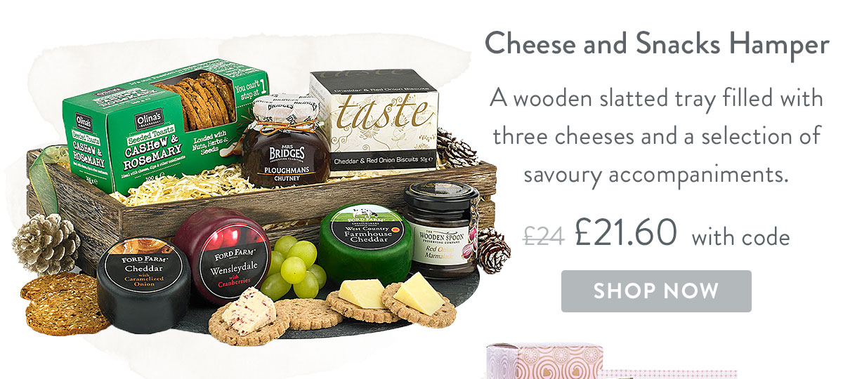 Cheese and Snacks Hamper - Only &pound;21.60 delivered with code