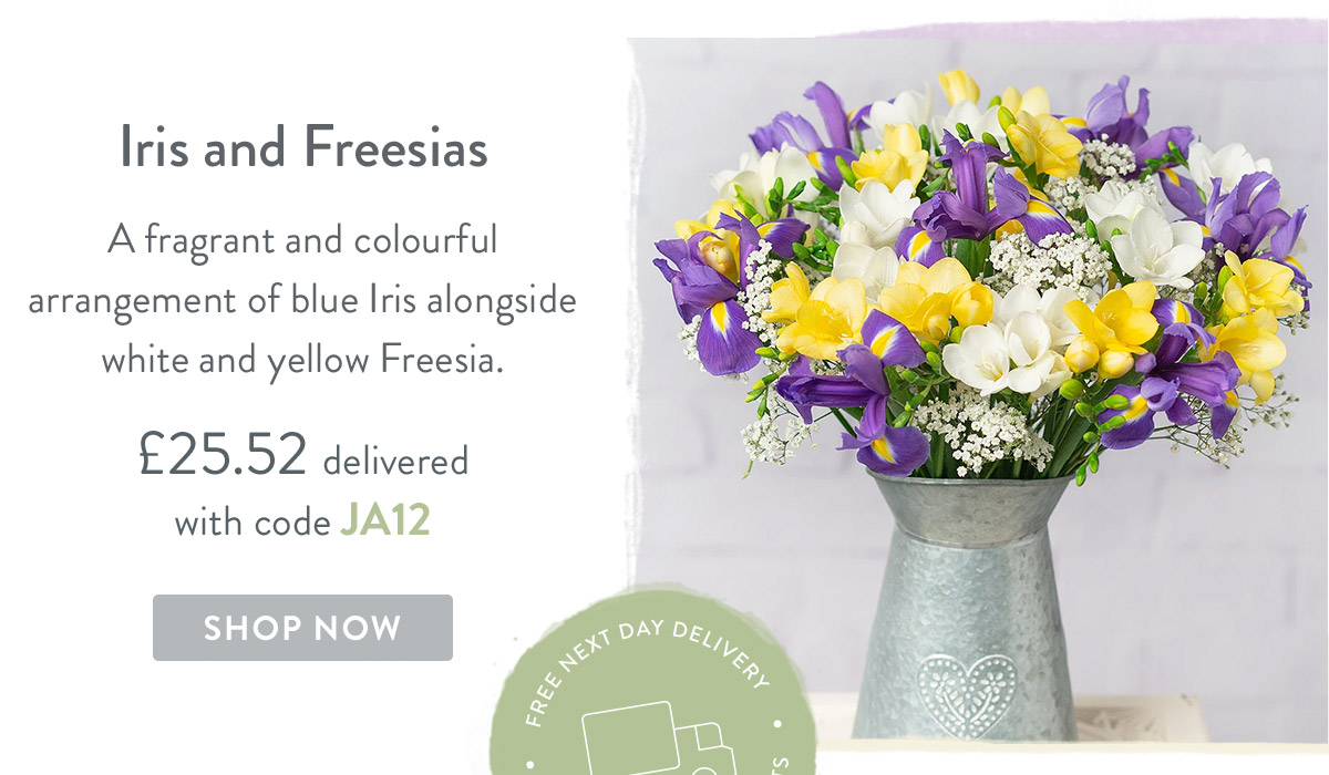 Iris and Freesias - only &pound;25.52 delivered