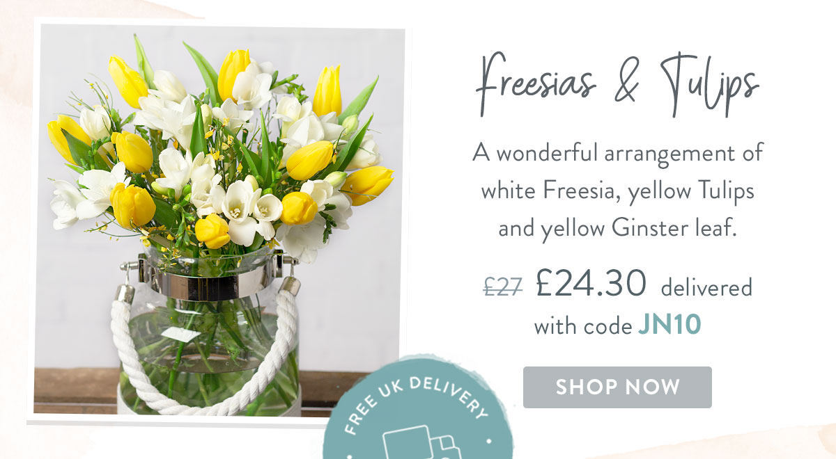 Freesias and Tulips - only &pound;24.30 with promo code