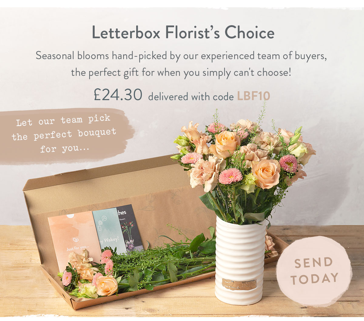 Letterbox Florist Choice- only &pound;24.30 with promo code