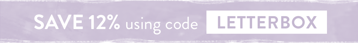 Enjoy 12% off with code LETTERBOX