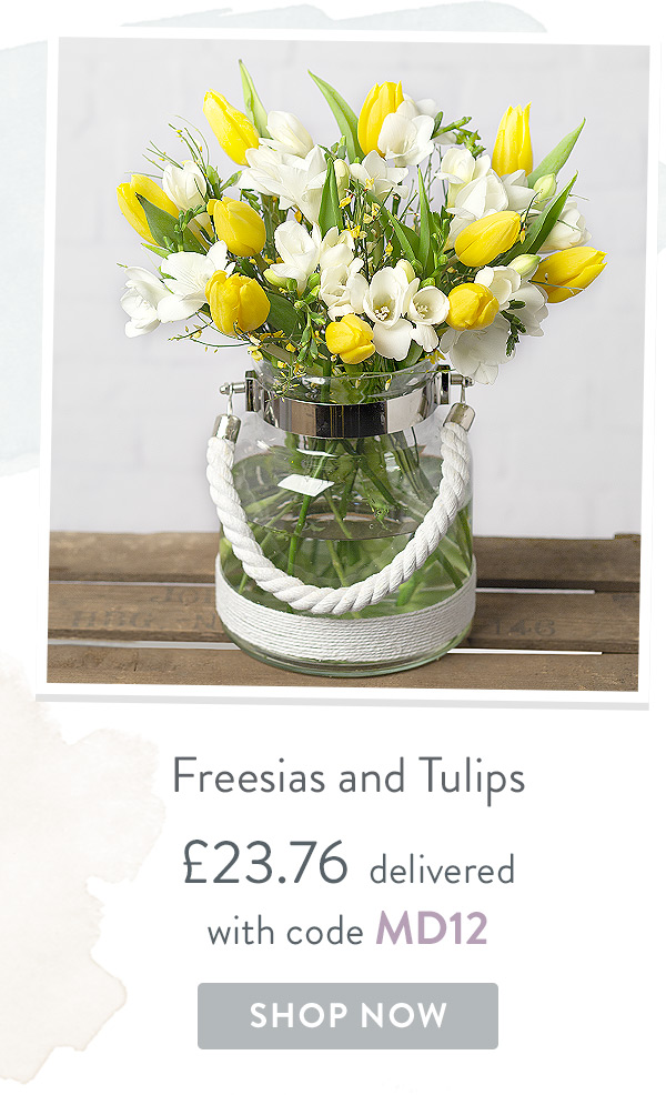 Freesias and Tulips - Only &pound;23.76 delivered with code