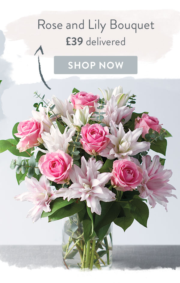 Rose and Lily Bouquet - Only &pound;39 delivered