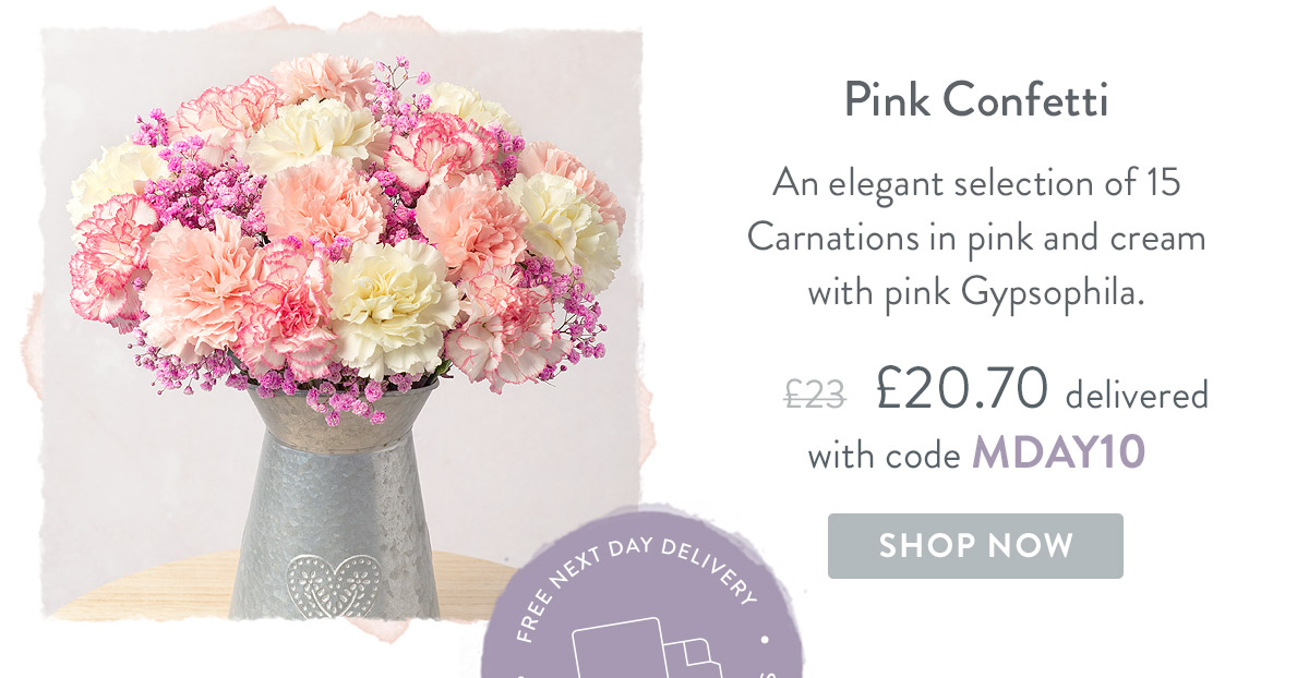 Pink Confetti - Only &pound;20.70 delivered with code