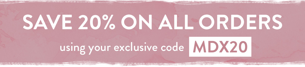 Enjoy 20% off with code MDX20