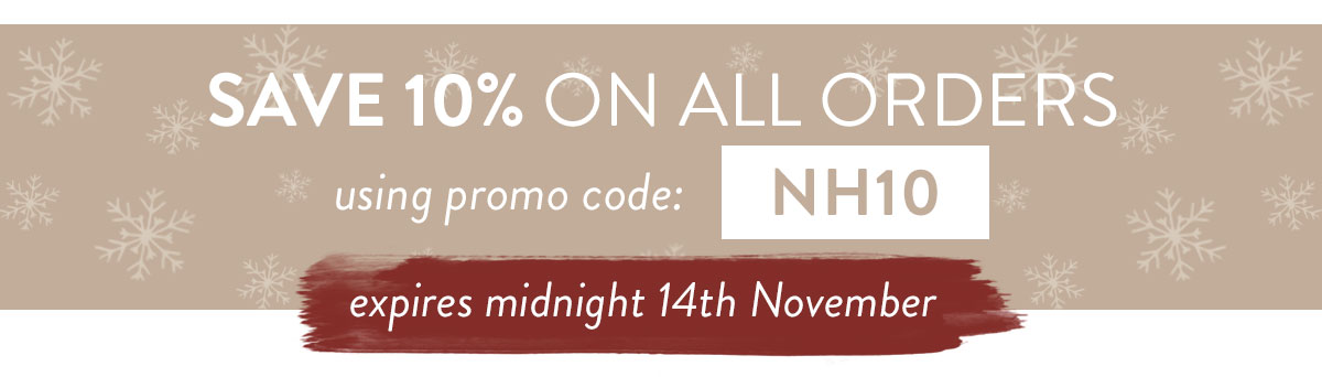 Enjoy 10% off with code NH10