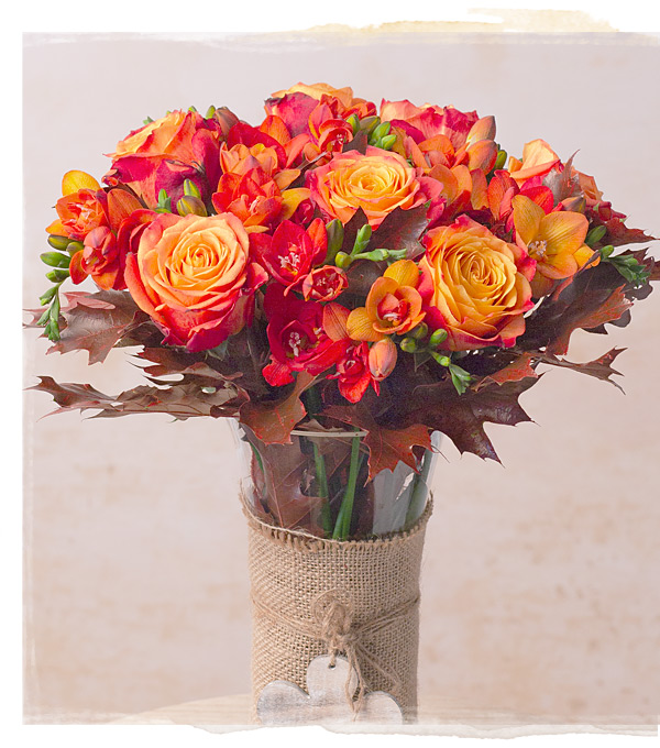 Autumn Freesias & Roses - Only &pound;28.80 delivered