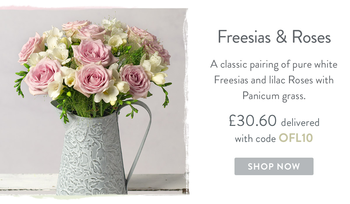 Freesias & Roses - only &pound;30.60 delivered