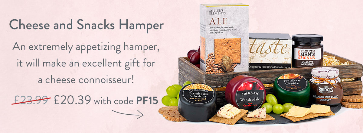 Cheese and Snacks Hamper - Only &pound;20.39