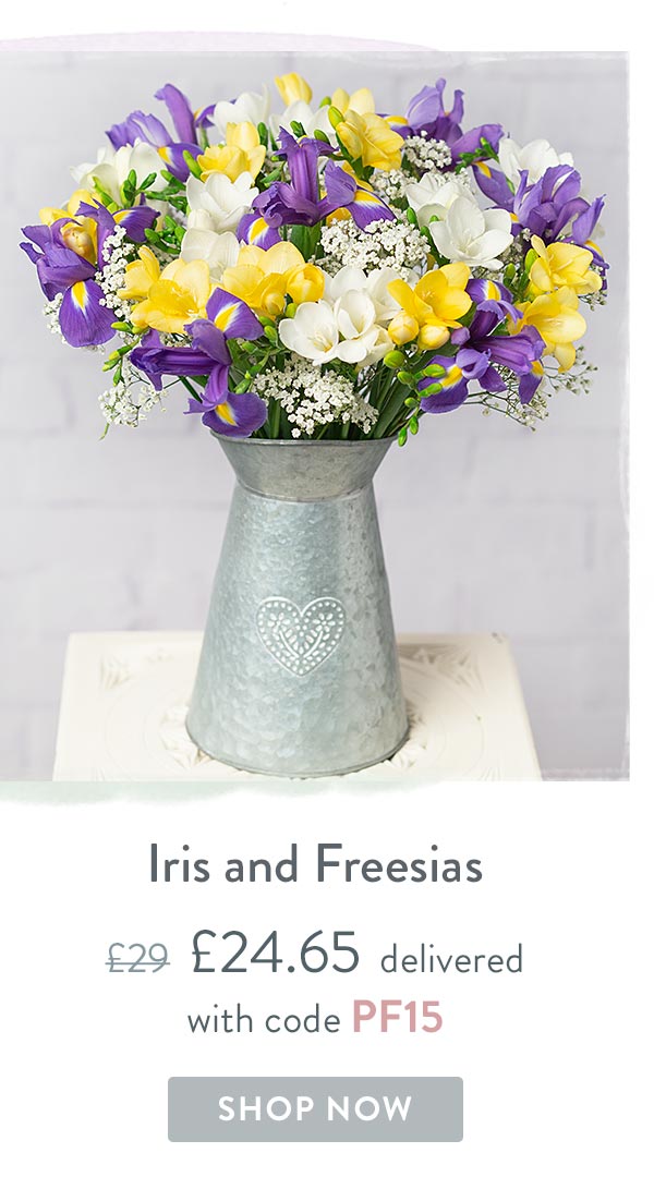 Iris and Freesias - Only &pound;24.65 delivered with code