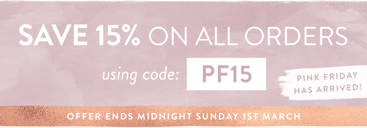 It's Pink Friday! Save 15% with code PF15
