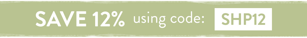 Save 12% using code SHP12 - use by Sunday 3rd October