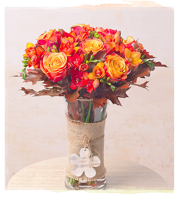 Autumn Freesias & Roses - Only &pound;28.16 delivered