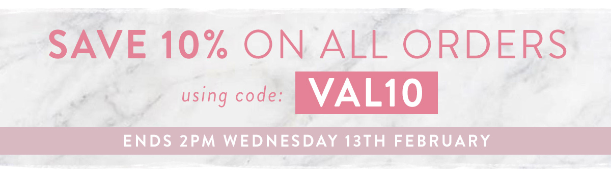 Save 15% with code VAL10 ends 2pm Wednesday 13th February
