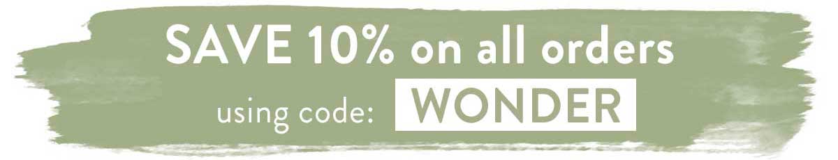 Save 10% with code WONDER