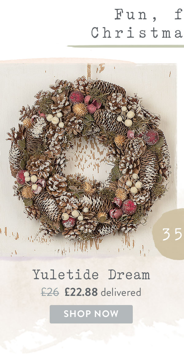 Yuletide Dream Wreath - Only &pound;22.88 delivered with code