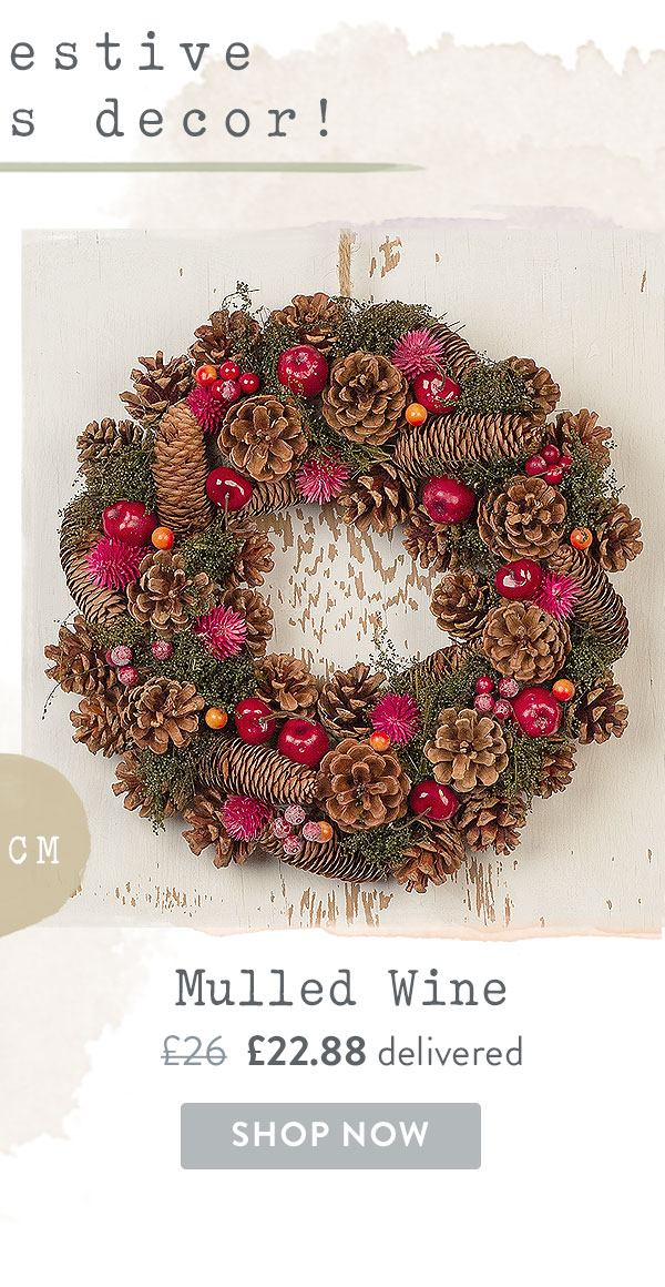 Mulled Wine Wreath - Only &pound;22.88 delivered with code