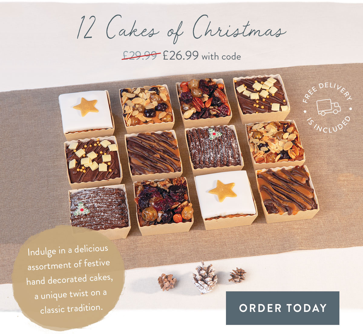 12 cakes of Christmas only &pound;26.99