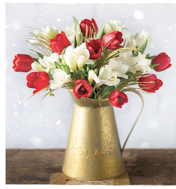 Festive Tulips & Freesias - Only &pound;21.59