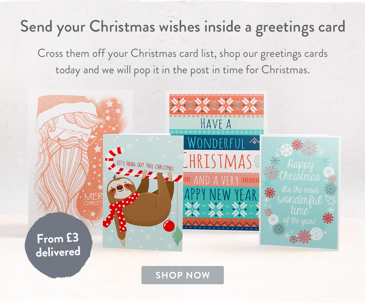 Send your Christmas wishes inside a greetings card