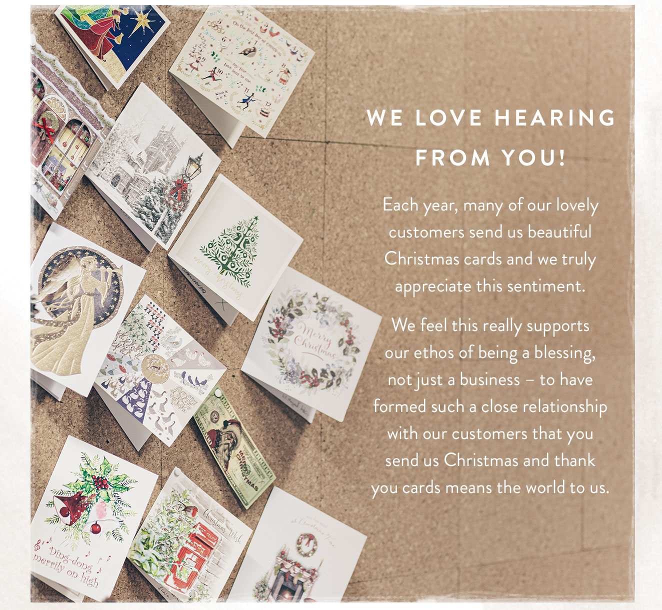 We love hearing from you