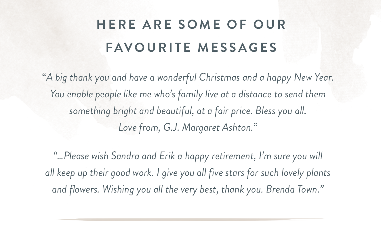 We love hearing from you