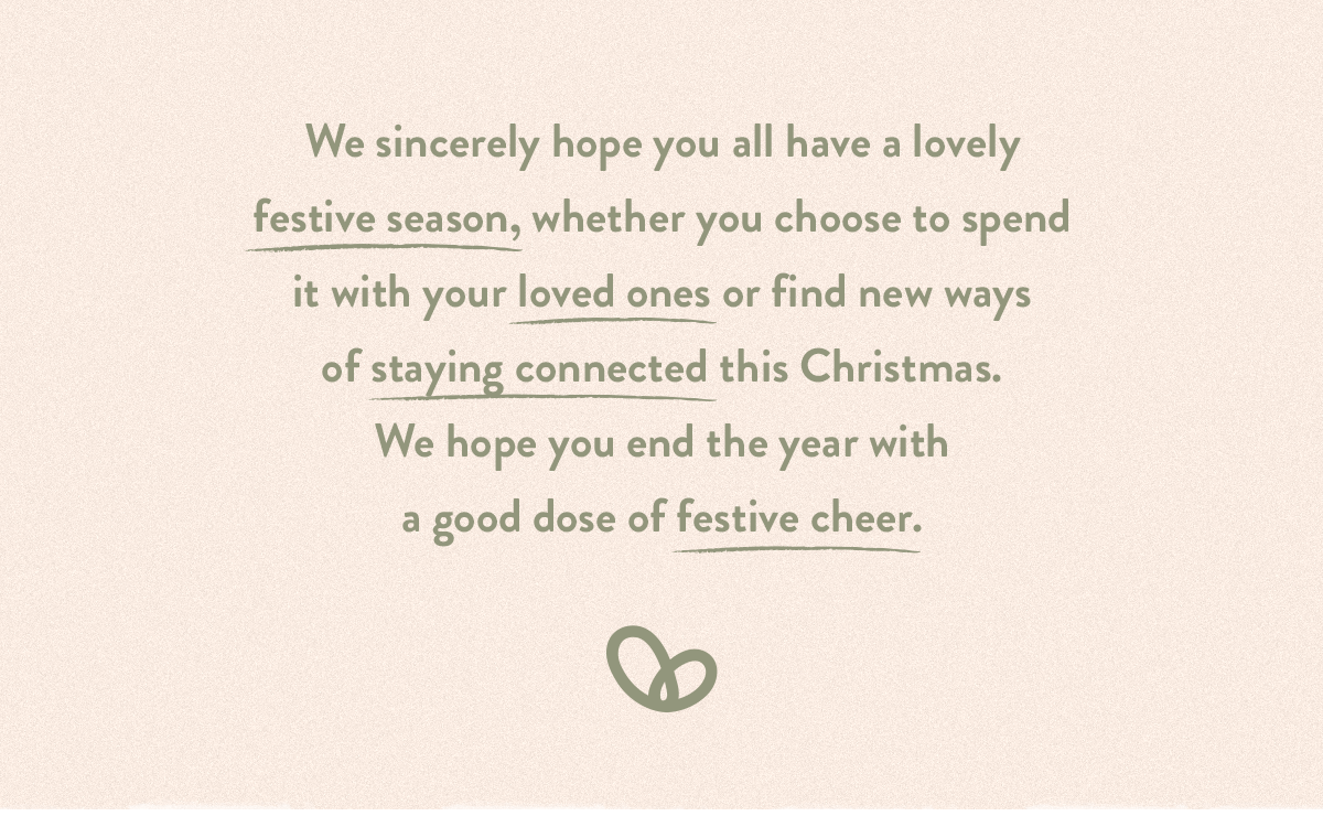 Happy Christmas and thank you for your continued support throughout 2020.