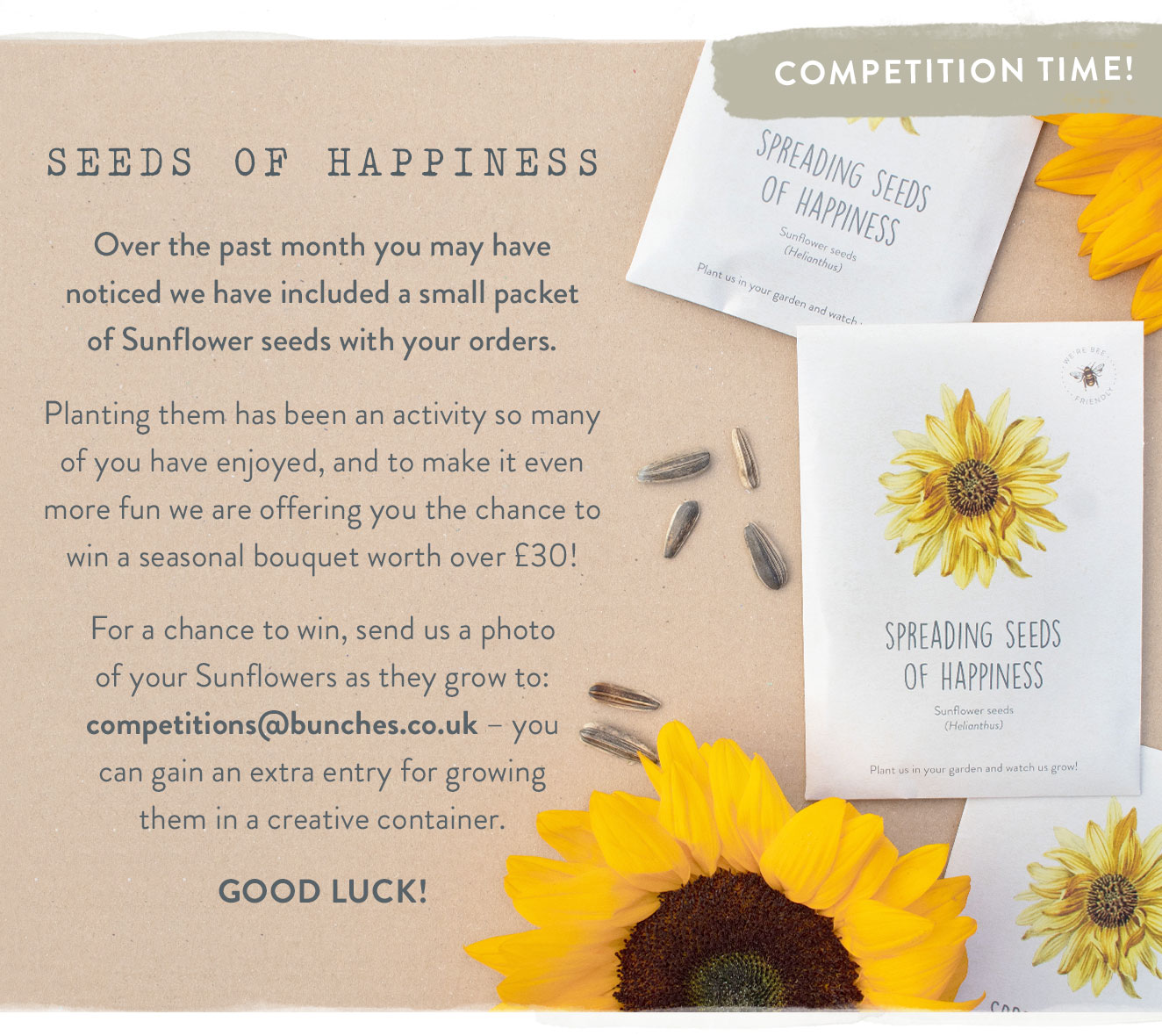 Seeds of happiness competition