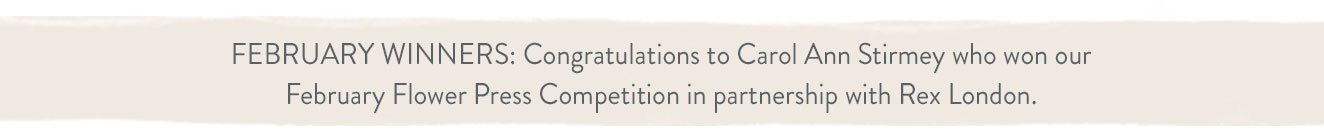 January Competition Winners