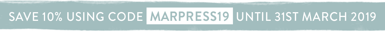 Use code MARPRESS19 for 10% off until 31st March 2019