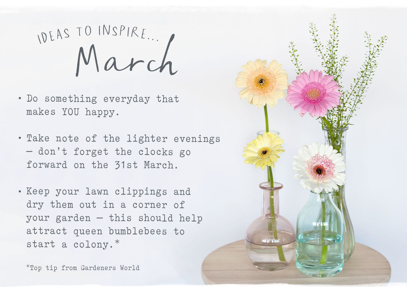 Ideas to inspire March...