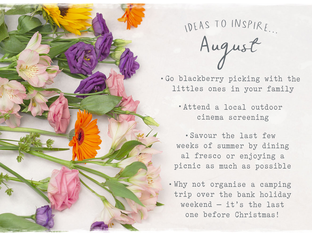 Ideas to inspire August...