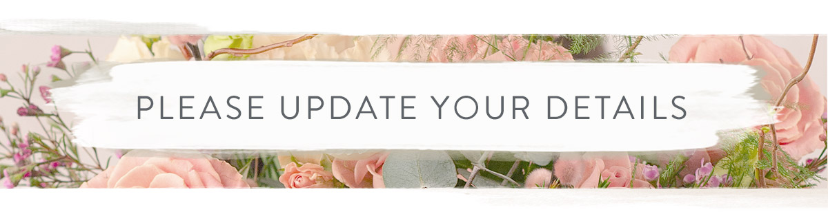 Please update your details
